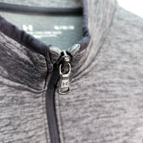 Under Armour Quarter Zip Sweatshirt Loose Fit Gray Long Sleeve Men's Size XL - Picture 7 of 10